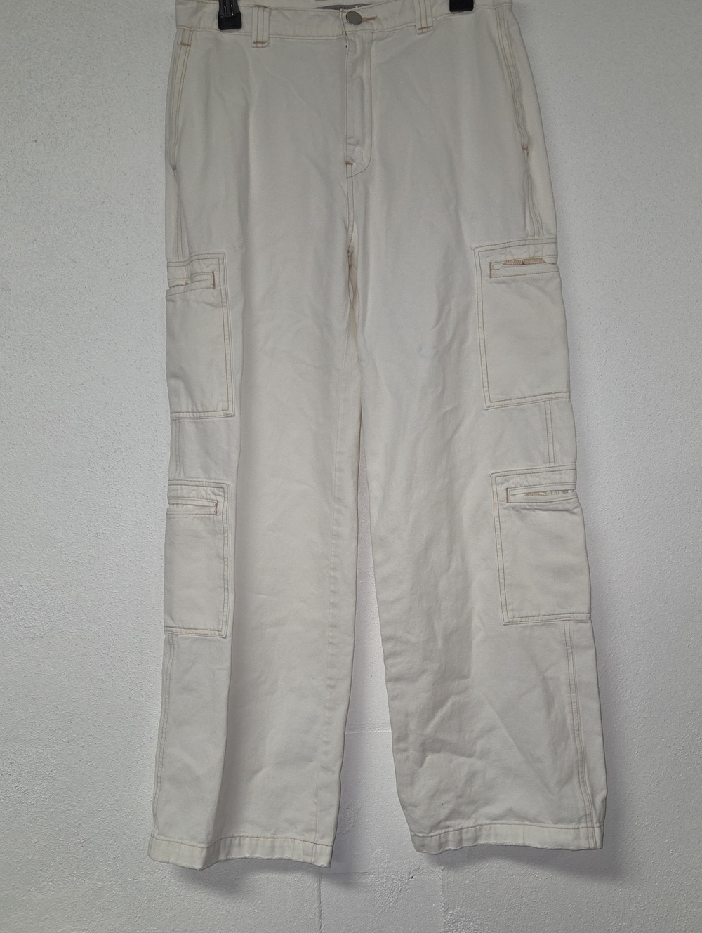 Hudson Jeans Unisex Off-White Cargo Pants